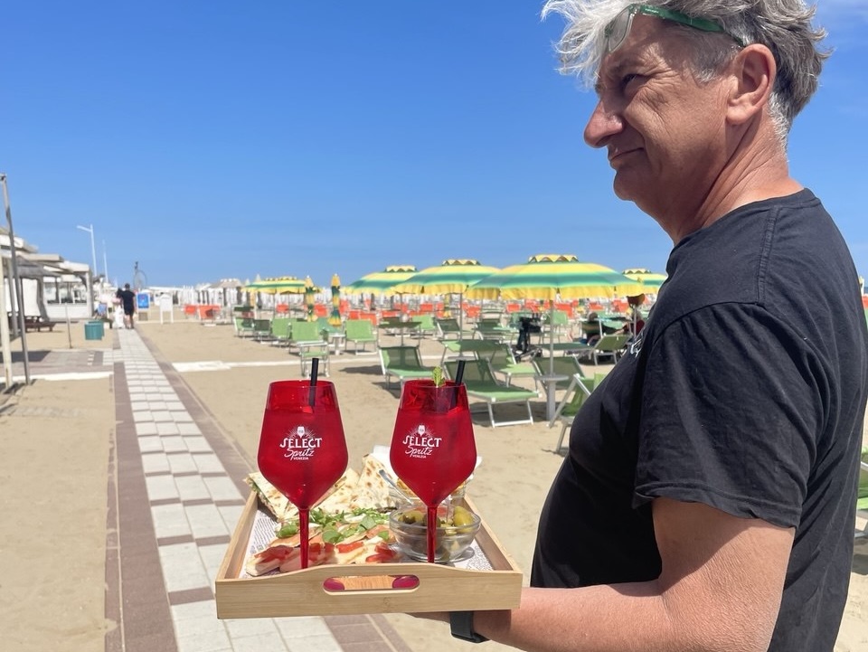 portato direttamente sotto l'ombrellone...